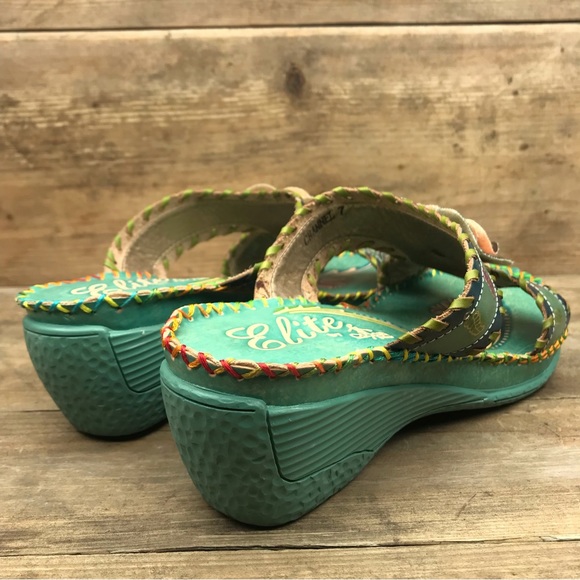 Corkys Shoes Corkys Slip On Sandal Womens Size 7 Teal Wflowers